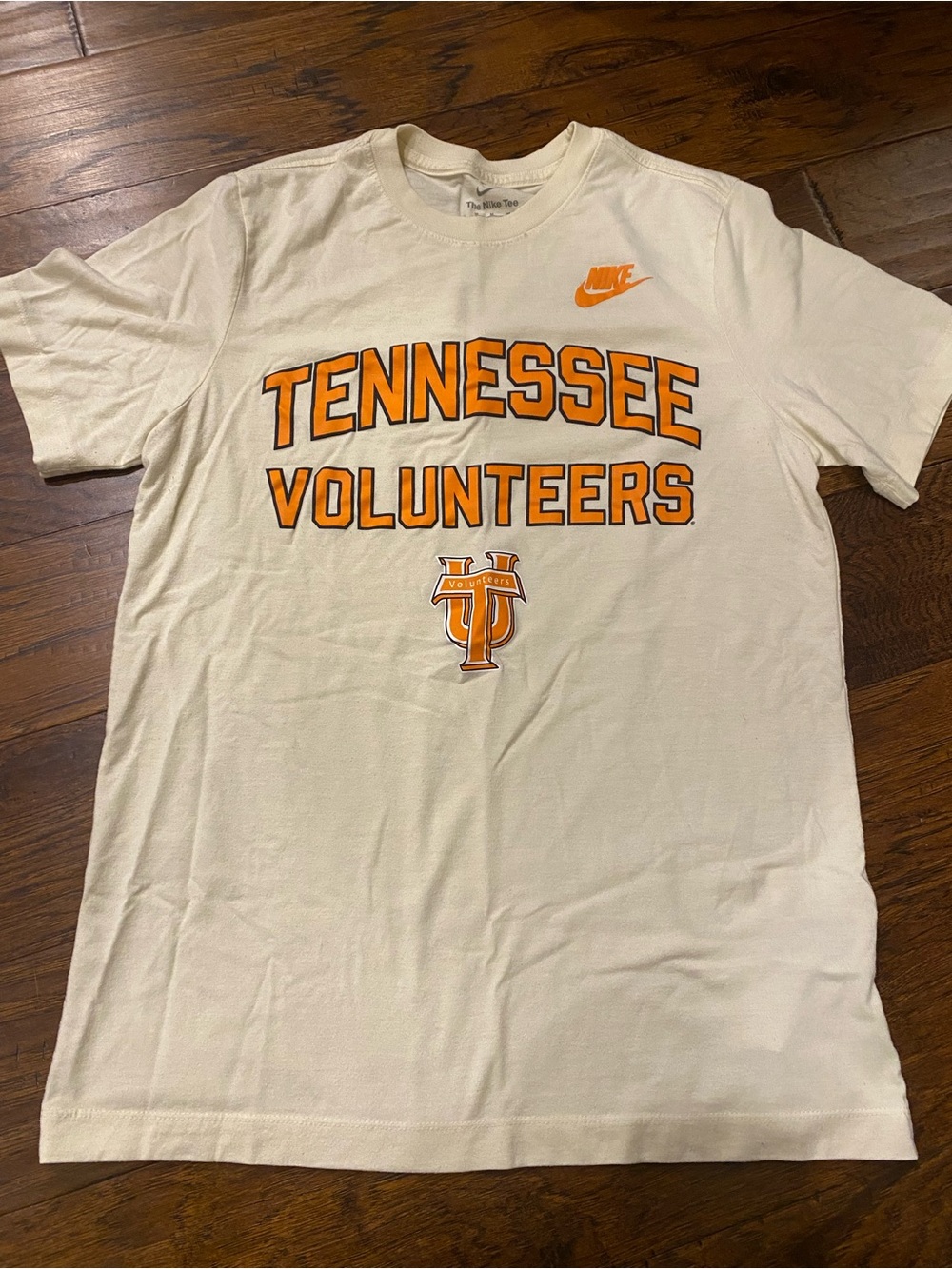 Nike White Tee with Orange Tennessee Volunteers Graphics